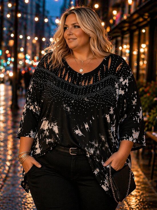 Corral Tops - Corral Black and Silver Studded Tunic